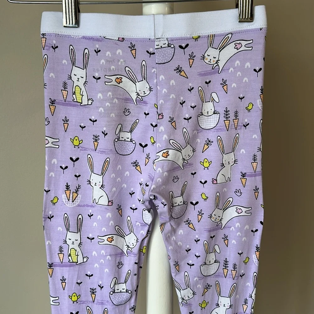 Little Sleepies Lavender Bunnies Long Sleeve Easter Pajamas 4T - Picture 13 of 15